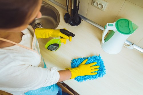 Professional one-off cleaning service in a N5 home with dusting and surface care