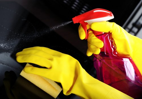 Local office cleaning team working in a North London commercial property